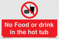PV7930: No Food or drink in the hot tub