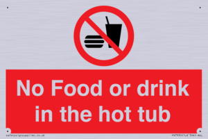 PV7930: No Food or drink in the hot tub