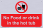 PV7930: No Food or drink in the hot tub