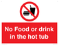 PV7930: No Food or drink in the hot tub