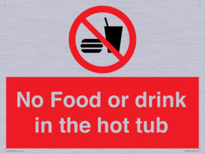 PV7930: No Food or drink in the hot tub