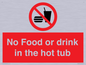 PV7930: No Food or drink in the hot tub