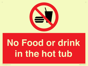 PV7930: No Food or drink in the hot tub