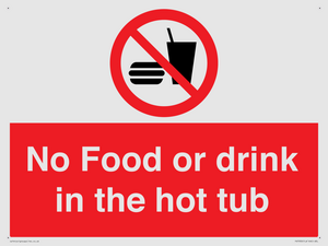 PV7930: No Food or drink in the hot tub
