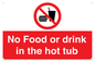 PV7930: No Food or drink in the hot tub