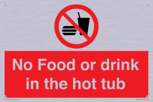 PV7930: No Food or drink in the hot tub