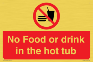 PV7930: No Food or drink in the hot tub