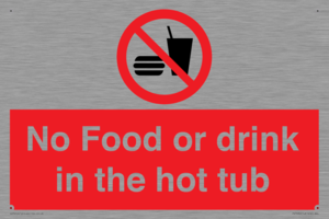 PV7930: No Food or drink in the hot tub