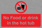 PV7930: No Food or drink in the hot tub