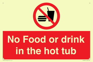 PV7930: No Food or drink in the hot tub
