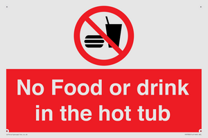PV7930: No Food or drink in the hot tub