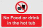 PV7930: No Food or drink in the hot tub