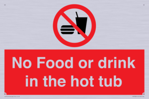 PV7930: No Food or drink in the hot tub