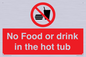 PV7930: No Food or drink in the hot tub