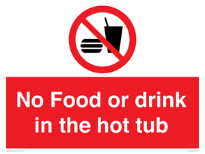 PV7930: No Food or drink in the hot tub