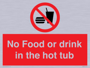 PV7930: No Food or drink in the hot tub
