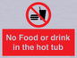 PV7930: No Food or drink in the hot tub