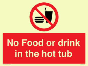 PV7930: No Food or drink in the hot tub