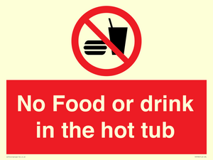 PV7930: No Food or drink in the hot tub