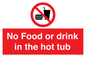 PV7930: No Food or drink in the hot tub