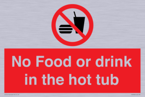 PV7930: No Food or drink in the hot tub