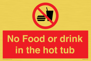 PV7930: No Food or drink in the hot tub