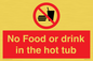 PV7930: No Food or drink in the hot tub