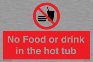 PV7930: No Food or drink in the hot tub
