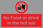 PV7930: No Food or drink in the hot tub
