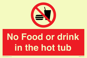 PV7930: No Food or drink in the hot tub