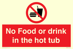 PV7930: No Food or drink in the hot tub