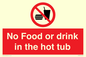 PV7930: No Food or drink in the hot tub