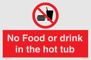 PV7930: No Food or drink in the hot tub
