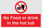 PV7930: No Food or drink in the hot tub