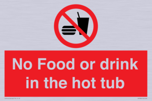 PV7930: No Food or drink in the hot tub