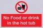 PV7930: No Food or drink in the hot tub