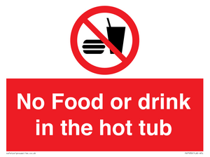 PV7930: No Food or drink in the hot tub