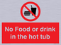 PV7930: No Food or drink in the hot tub