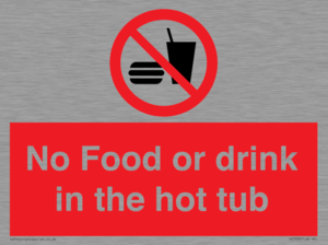 PV7930: No Food or drink in the hot tub