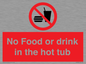PV7930: No Food or drink in the hot tub
