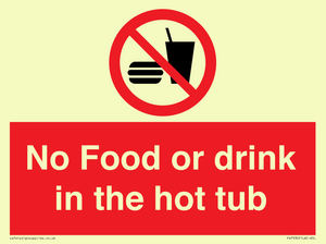 PV7930: No Food or drink in the hot tub