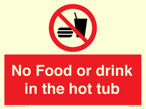 PV7930: No Food or drink in the hot tub