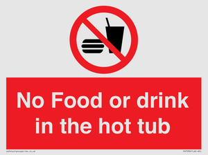 PV7930: No Food or drink in the hot tub
