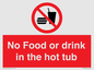 PV7930: No Food or drink in the hot tub