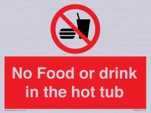 PV7930: No Food or drink in the hot tub