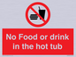 PV7930: No Food or drink in the hot tub