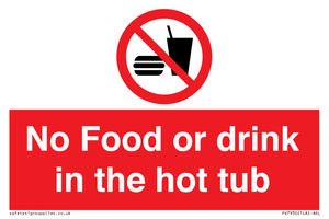 PV7930: No Food or drink in the hot tub