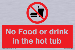 PV7930: No Food or drink in the hot tub