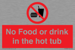 PV7930: No Food or drink in the hot tub