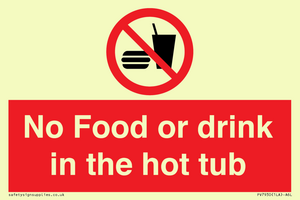 PV7930: No Food or drink in the hot tub